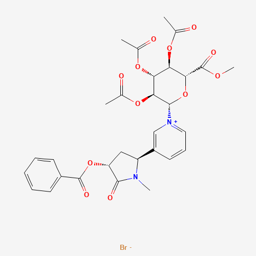 trans-3'-Benzoyloxy Cotinine 2,3,4-Tri-O-acetyl-N-b-D-glucuronide Methyl Ester Bromide (CAS: 146490-58-6) - Related Chemical Product