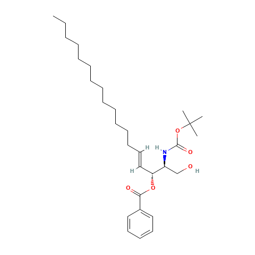 (2S,3R,4E)-3-Benzoyl-2-tert-butyloxycarbonylamino-4-octadecen-1,3-diol (CAS: 299172-59-1) - Related Chemical Product