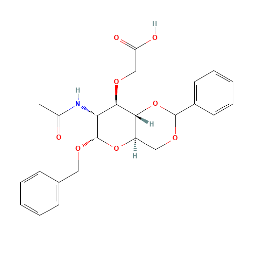 Benzyl 2-Acetamido-4,6-O-Benzylidene-3-Carboxymethyl-2-Deoxy-a-D-Glucopyranoside (CAS: 14595-22-3) - Related Chemical Product