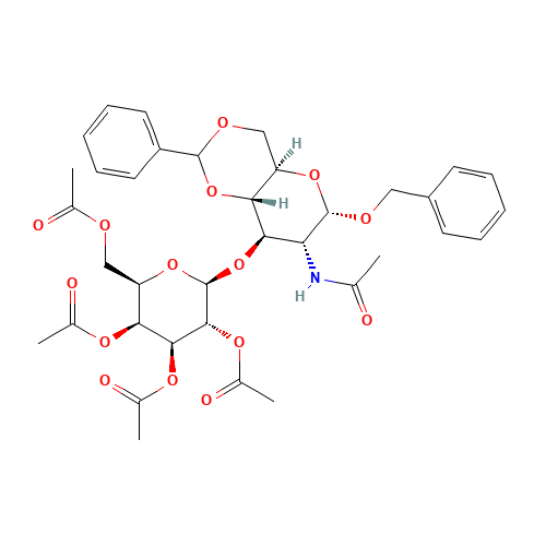 Benzyl 2-Acetamido-4,6-O-benzylidene-3-O-(2,3,4,6-tetra-O-acetyl-b-D-galactopyranosyl-2-deoxy-a-D-glucopyranoside (CAS: 67313-30-8) - Related Chemical Product