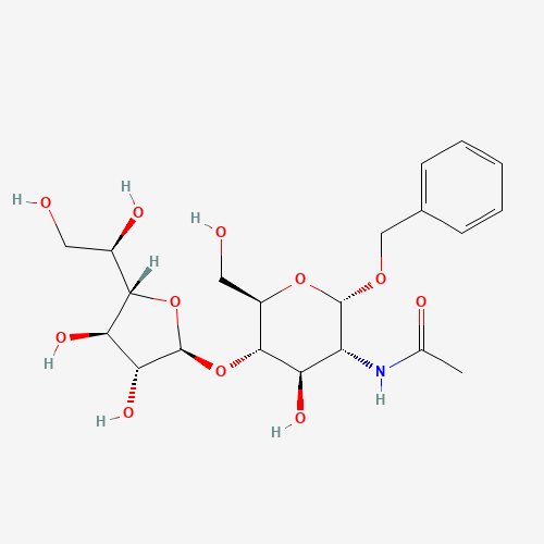 Benzyl 2-Acetamido-2-deoxy-4-O-b-D-galactofuranosyl-a-D-glucopyranoside (CAS: 174866-45-6) - Chemical Structure and Molecular Formula 