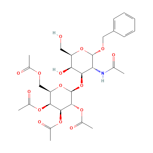 Benzyl 2-Acetamido-2-deoxy-3-O-(2',3',4',6'-tetra-O-acetyl-b-D-galactopyranosyl)-a-D-galactopyranoside (CAS: 90754-57-7) - Related Chemical Product