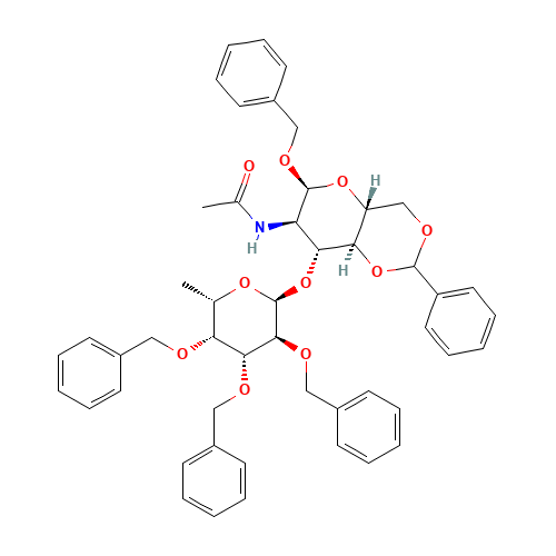 Benzyl 2-Acetamido-2-deoxy-3-O-(2,3,4-tri-O-benzyl-a-L-fucopyranosyl)-4,6-benzylidene-a-D-glucopyranoside (CAS: 196941-73-8) - Related Chemical Product
