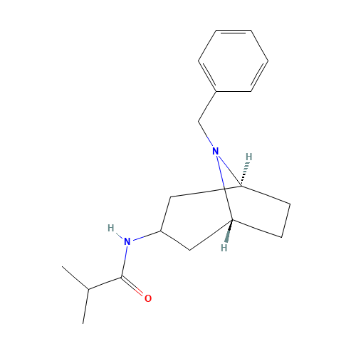 N-(8-Benzyl-8-azabicyclo[3.2.1]oct-3-yl-exo)-2-methylpropanamide (CAS: 376348-67-3) - Chemical Structure and Molecular Formula 