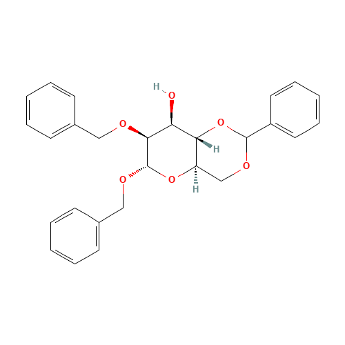 Benzyl 2-O-Benzyl-4,6-O-benzylidene-a-D-mannopyranoside (CAS: 40983-95-7) - Chemical Structure and Molecular Formula 