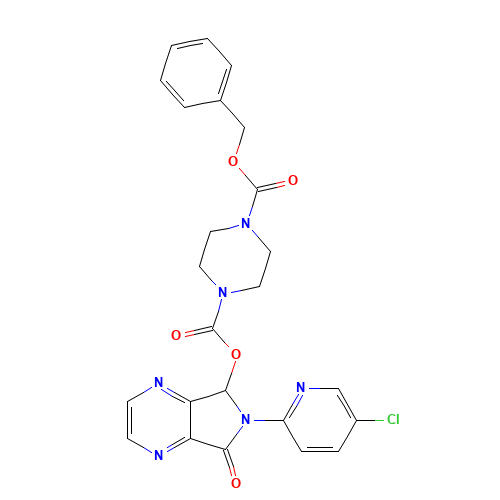 1-Benzyl 4-[6-(5-Chloropyridin-2-yl)-7-oxo-6,7-dihydro-5H-pyrrolo[3,4-b]pyrazin-5-yl]piperazine-1,4-dicarboxylate (CAS: 1076198-91-8) - Related Chemical Product