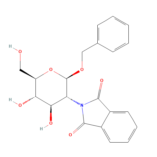 Benzyl 2-Deoxy-2-phthalimido-b-D-glucopyranoside (CAS: 80035-32-1) - Chemical Structure and Molecular Formula 