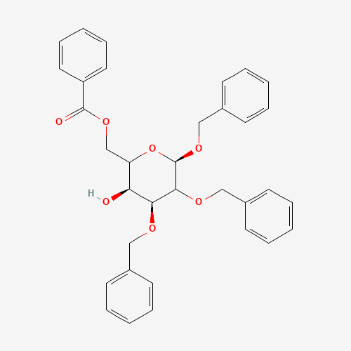 Benzyl 2,3-Di-O-benzyl-6-O-benzoyl-b-D-galactopyranoside (CAS: 313352-43-1) - Chemical Structure and Molecular Formula 