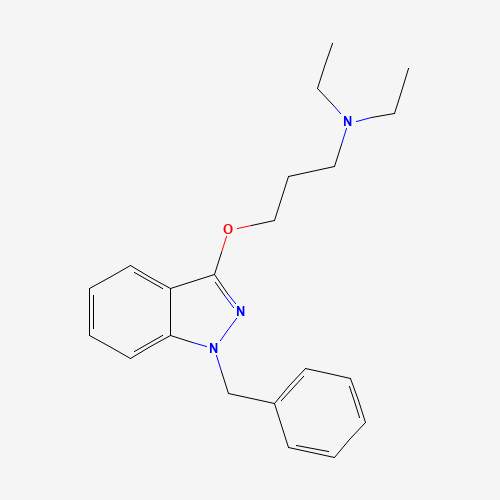 1-Benzyl-3-[3-(diethylamino)propoxy]-1H-indazole (CAS: 47448-66-8) - Chemical Structure and Molecular Formula 