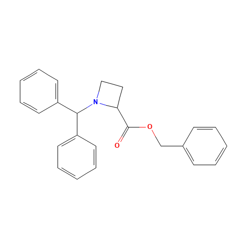 Benzyl N-Diphenylmethyl-2-azetidinecarboxylate (CAS: 22742-42-3) - Chemical Structure and Molecular Formula 