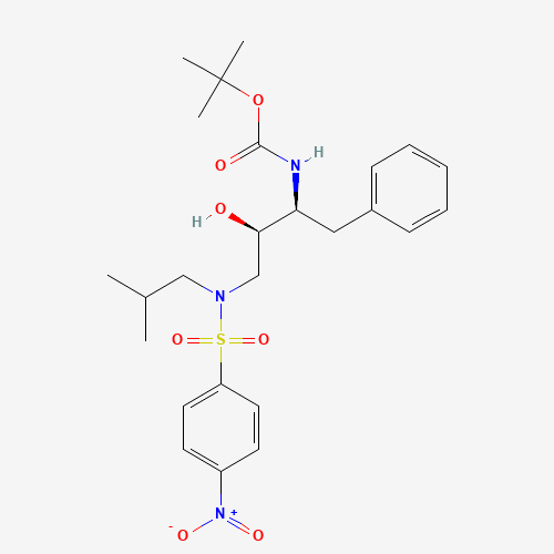 [(1S,2R)-1-Benzyl-2-hydroxy-3-[isobutyl[(4-nitro-phenyl)sulfonyl)]amino]propyl]-carbamic Acid tert-Butyl Ester (CAS: 191226-98-9) - Chemical Structure and Molecular Formula 