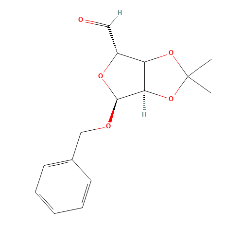 Benzyl 2,3-O-Isopropylidene-a-D-mannopentenofuranoside-6-aldehyde (CAS: 102854-75-1) - Chemical Structure and Molecular Formula 