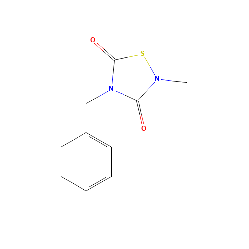 4-Benzyl-2-methyl-1,2,4-thiadiazolidine-3,5-dione (CAS: 327036-89-5) - Chemical Structure and Molecular Formula 