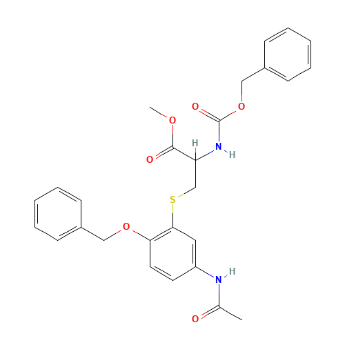 N-Benzyloxycarbonyl-5-(3-acetamido-6-benzyloxypenyl)cysteine Methyl Ester (CAS: 37398-28-0) - Related Chemical Product