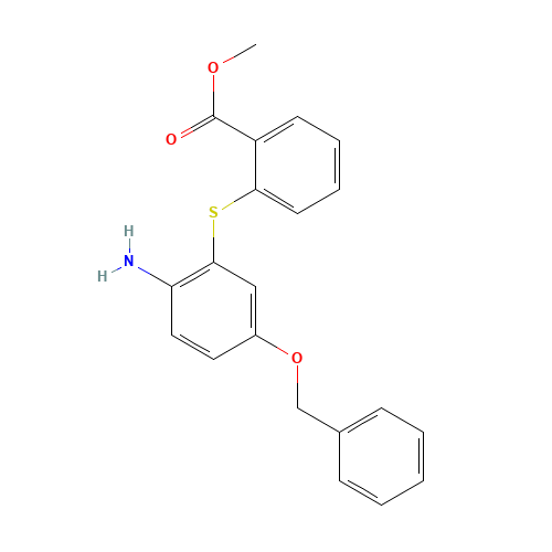 4-Benzyloxy-2-(2'-carbomethoxy)thiophenylaniline (CAS: 329217-05-2) - Chemical Structure and Molecular Formula 