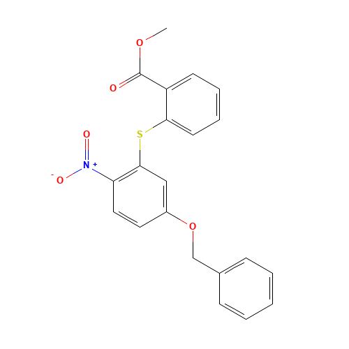 4-Benzyloxy-2-(2'-carbomethoxy)thiophenylnitrobenzene (CAS: 329217-03-0) - Chemical Structure and Molecular Formula 