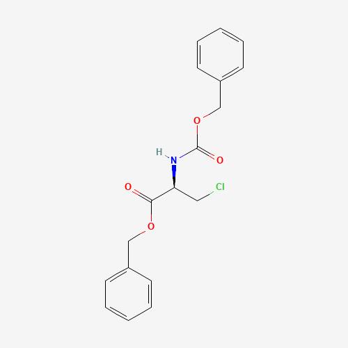 N-(Benzyloxycarbonyl)-L-b-chloroalanine Benzyl Ester (CAS: 55822-82-7) - Chemical Structure and Molecular Formula 