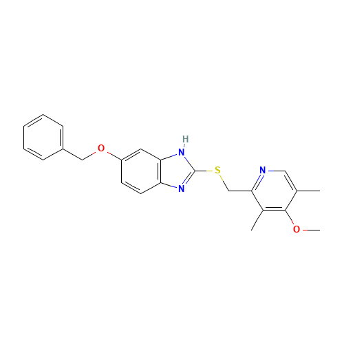 5-Benzyloxy-2-{[(3,5-dimethyl-4-methoxy-2-pyridinyl)methyl]thio}-1-benzimidazole (CAS: 1076198-98-5) - Related Chemical Product