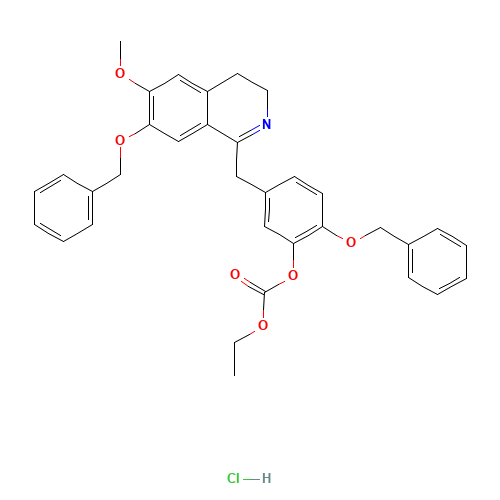 7-Benzyloxy-1-(4-benzyloxy-3-ethoxycarbonyloxybenzyl)-6-methoxy-3,4-dihydroisoquinoline Hydrochloride (CAS: 62744-14-3) - Related Chemical Product