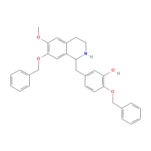 7-Benzyloxy-1-(4-benzyloxy-3-hydroxybenzyl)-6-methoxy-1,2,3,4-tetrahydroisoquinoline (CAS: 62744-15-4) - Related Chemical Product