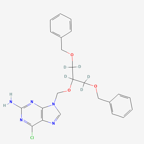 9-[[2-Benzyloxy-1-(benzyloxymethyl)-ethoxy]-methyl]-6-chloroguanine-d5 (CAS: 1184968-31-7) - Related Chemical Product