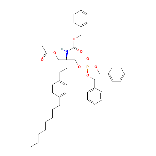 (S)-2-(Benzyloxycarbonyl)amine-2-(acetoxy)methyl-1-(dibenzyl)phosphoryloxy-4-(4-octylphenyl)butane (CAS: 1217779-54-8) - Related Chemical Product