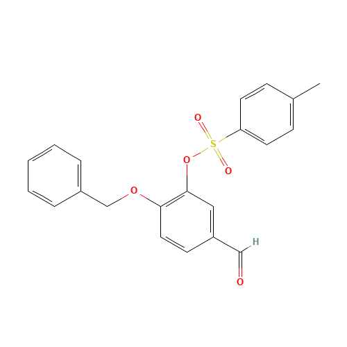 4-(Benzyloxy)-3-hydroxybenzaldehyde p-Toluenesulfonate (CAS: 65615-20-5) - Chemical Structure and Molecular Formula 