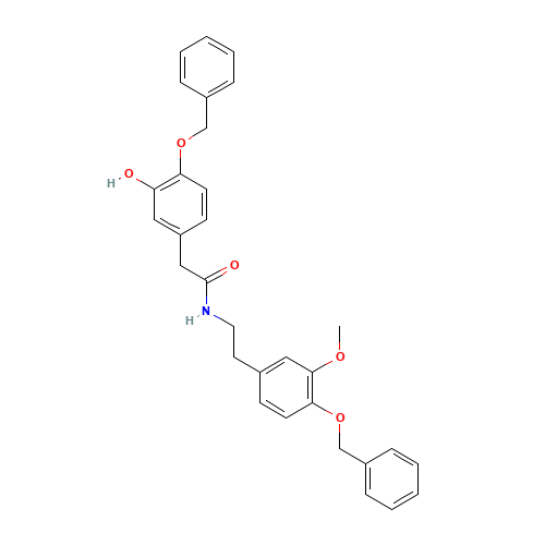 N-2-(4-Benzyloxy-3-methoxyphenethyl)-4-benzyloxy-3-hydroxyphenylacetamide (CAS: 62744-12-1) - Related Chemical Product