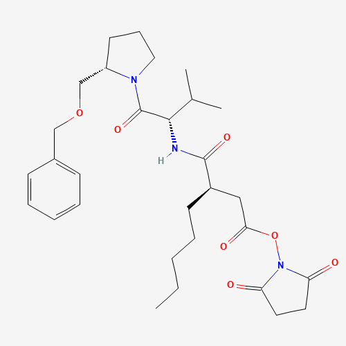 3-(R)-[1-(2-(S)-Benzyloxymethyl-pyrrolidine-1-carbonyl)-2-(S)-methyl-propylcarbamoyl)-octanoic Acid N-Hydroxysuccinimidyl Ester (CAS: 460754-32-9) - Related Chemical Product