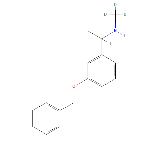 N-[1-(3'-Benzyloxyphenyl)ethyl]-N-(methyl-d3)amine (CAS: 1189957-44-5) - Related Chemical Product
