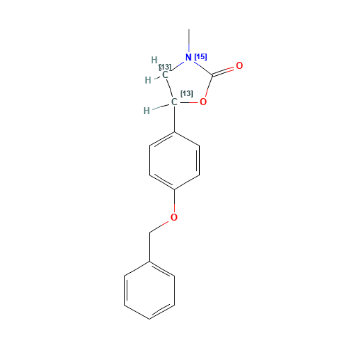 5-(4'-Benzyloxyphenyl)-3-methyl-[4,5-di-13C,3-15N]-2-oxazolidone (CAS: 1189939-68-1) - Related Chemical Product