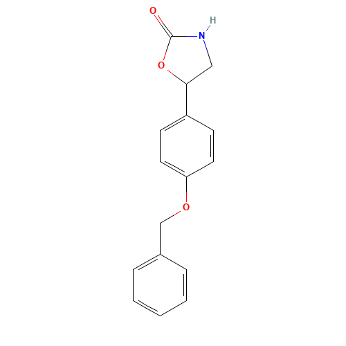 5-(4'-Benzyloxyphenyl)-2-oxazolidone (CAS: 88693-98-5) - Chemical Structure and Molecular Formula 