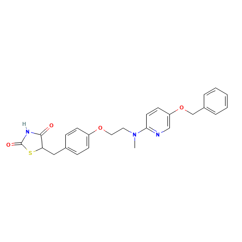 5-{4-[2-[(5-Benzyloxypyridin-2-yl)methylamino]ethoxy]benzyl}thiazolidine-2,4-dione (CAS: 326496-05-3) - Related Chemical Product