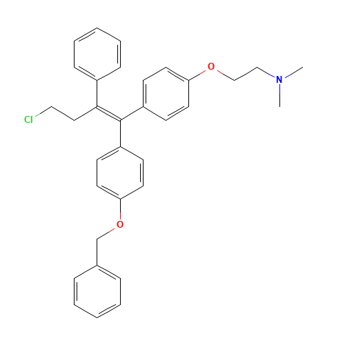 4-Benzyloxy Toremifene (CAS: 176671-79-7) - Chemical Structure and Molecular Formula 