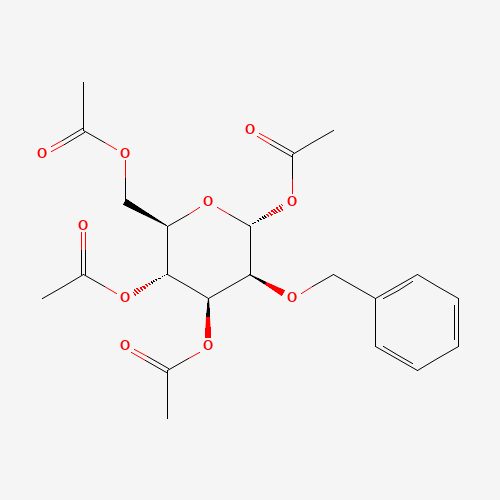 2-O-Benzyl-1,3,4,6-tetra-O-acetyl-a-D-mannopyranose (CAS: 80779-87-9) - Chemical Structure and Molecular Formula 