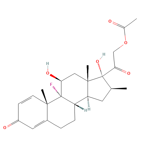 Betamethasone 21-Acetate (CAS: 987-24-6) - Chemical Structure and Molecular Formula 