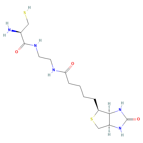 N-Biotinyl-N'-cysteinyl Ethylenediamine (CAS: 288144-42-3) - Chemical Structure and Molecular Formula 