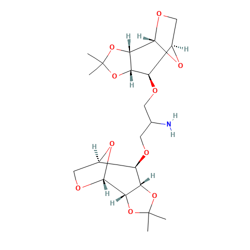 1,3-Bis-(1,6-anhydro-2,3-O-isopropylidene-b-D-mannopyranose-4-yloxy)-2-propylamine (CAS: 95245-29-7) - Related Chemical Product