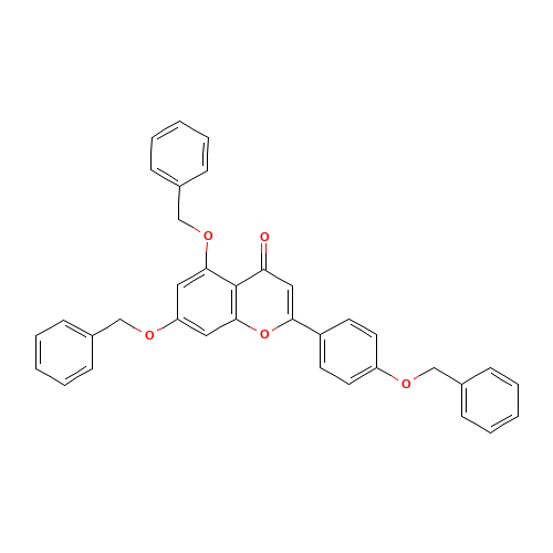 5,7-Bis-(benzyloxy)-2-(4-(benzyloxy)phenyl)-4H-chromen-4-one (CAS: 96333-59-4) - Chemical Structure and Molecular Formula 