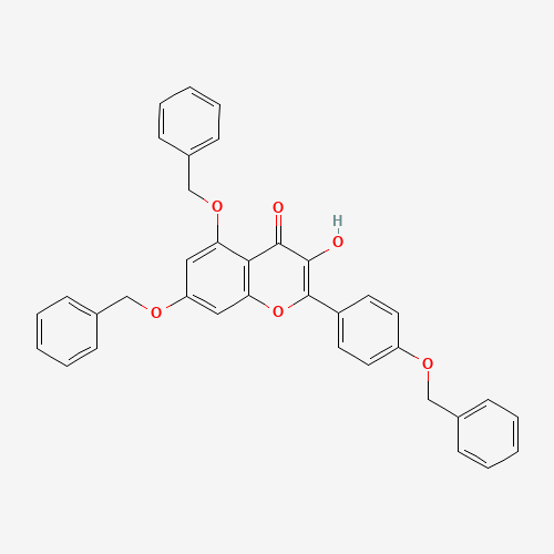 5,7-Bis-(benzyloxy)-2-(4-(benzyloxy)phenyl)-3-hydroxy-4H-chromen-4-one (CAS: 23405-70-1) - Chemical Structure and Molecular Formula 