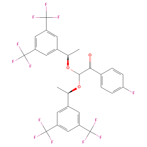 2,2-Bis[(1R)-1-[3,5-bis(trifluoromethyl)phenyl]ethoxy]-1-(4-fluorophenyl)ethanone (CAS: 419574-40-6) - Related Chemical Product