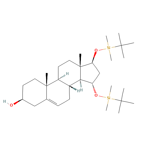(3b,15a,17b)-15,17-Bis-O-(tert-butyldimethylsilyloxy) Androst-5-en-3-ol (CAS: 65429-25-6) - Chemical Structure and Molecular Formula 