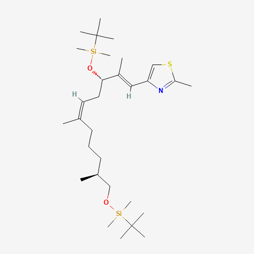 4-[(1E,3S,5Z,8R/S,10S)-3,11-Bis-{[tert-butyl(dimethyl)silyl]oxy}-2,6,10-trimethyl-undeca-1,5-dienyl]-2-methyl-1,3-thiazole (CAS: 210690-85-0) - Related Chemical Product