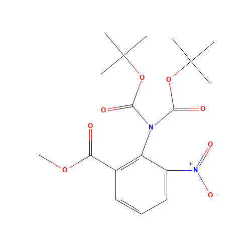 2-[Bis[(tert-butyloxy)carbonyl]amino]-3-nitrobenzoic Acid Methyl Ester (CAS: 342794-46-1) - Related Chemical Product