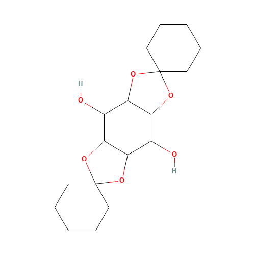 1,2:4,5-Biscyclohexylidene DL-myo-Inositol (CAS: 104873-71-4) - Chemical Structure and Molecular Formula 