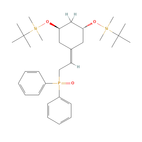 (3R-trans)-[2-[3,5-Bis[[(1,1-dimethylethyl)dimethylsilyl]oxy]cyclohexylidene]ethyl]diphenyl-phosphine Oxide (CAS: 139356-39-1) - Related Chemical Product