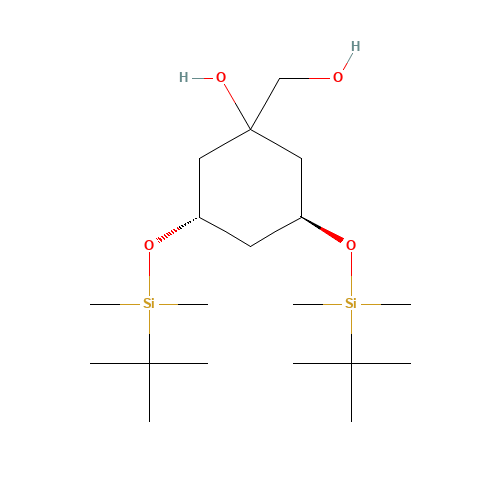 (3S,5S)-3,5-Bis[[(1,1-dimethylethyl)dimethylsilyl]oxy]-1-hydroxy-cyclohexanemethanol (CAS: 139356-34-6) - Related Chemical Product