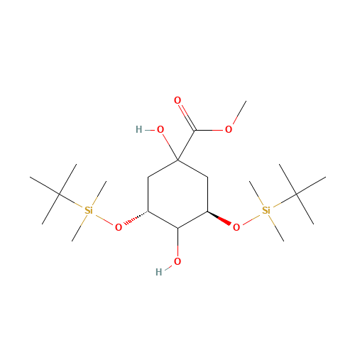 (1a,3R,4a,5R)-3,5-Bis[[(1,1-dimethylethyl)dimethylsilyl]oxy]-1,4-dihydroxy-cyclohexanecarboxylic Acid Methyl Ester (CAS: 135711-62-5) - Related Chemical Product
