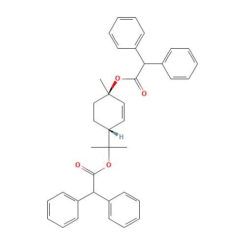 (1R,4R)-1,8-Bis(diphenylacetoxy)-2-menthene (CAS: 477528-49-7) - Chemical Structure and Molecular Formula 