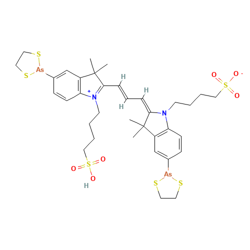 Bis(dithiarsolanyl)-bis(sulfobutyl) Cyanine 3 (CAS: 946135-47-3) - Related Chemical Product